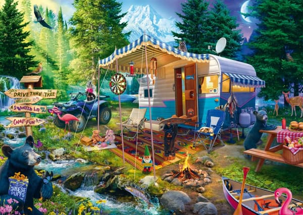 Puslespill Caravanning in the mountains 1000 brikker Schmidt