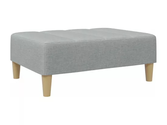 Repose-pied gris clair 77x55x31 cm tissu