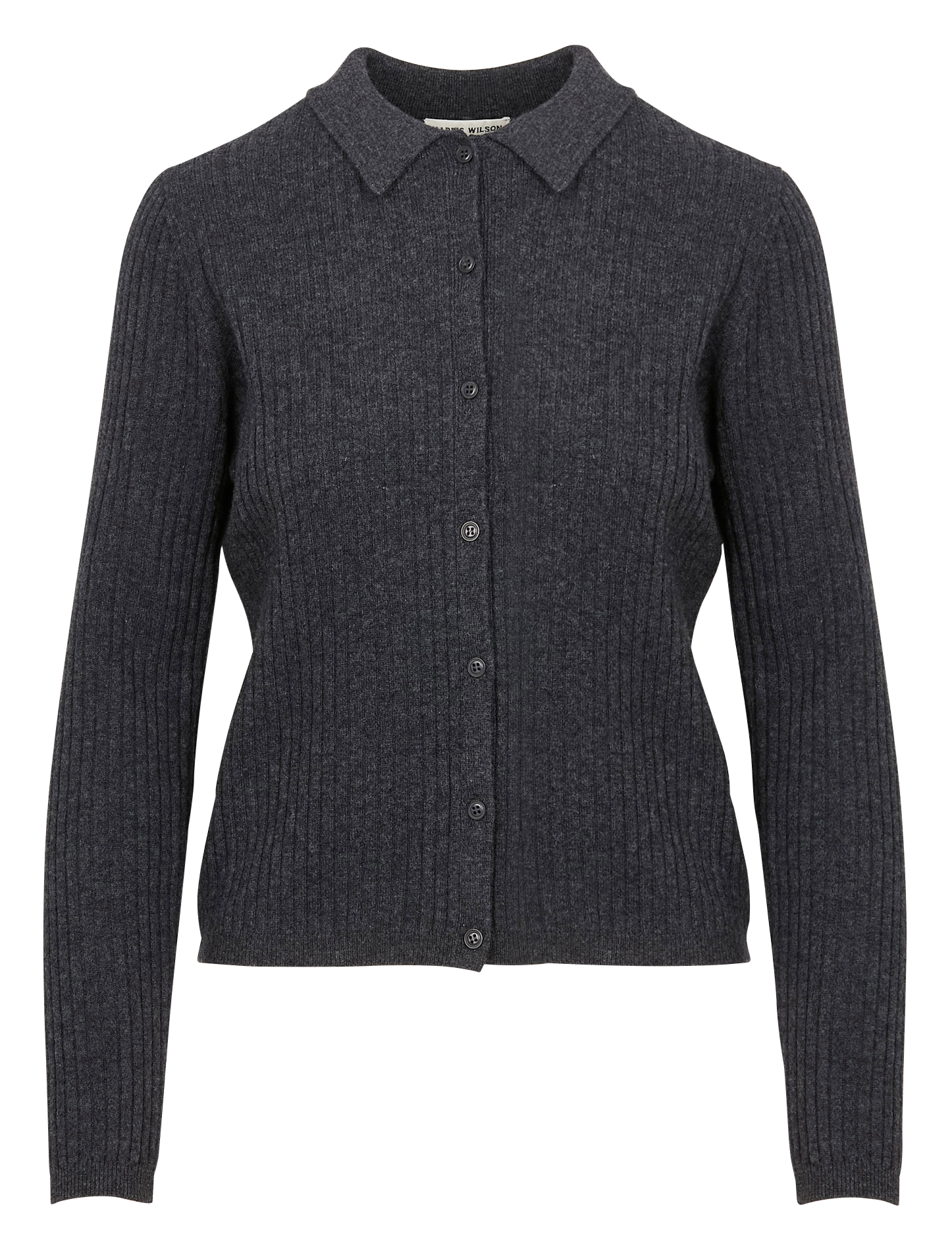 EMI - Gilet côtelé en laine mérinos | Gris