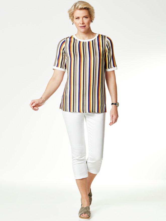 Shirtbluse-Multicolor-Streifen