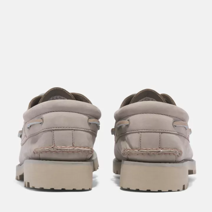 Chaussure bateau authentique cousue main Timberland pour homme en taupe clair