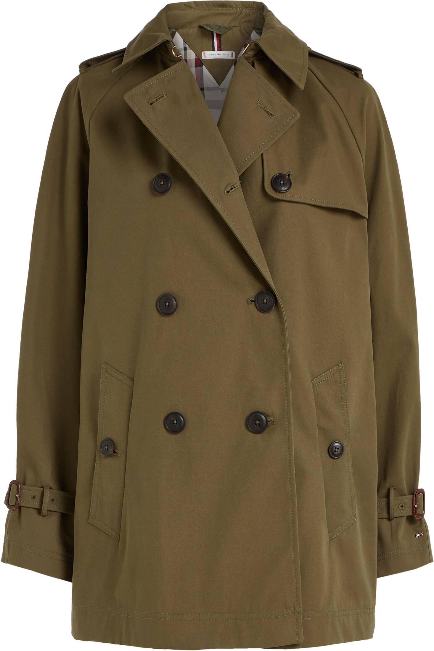 Tommy Hilfiger| Damen Kurzmantel PEACHED COTTON SHORT TRENCH