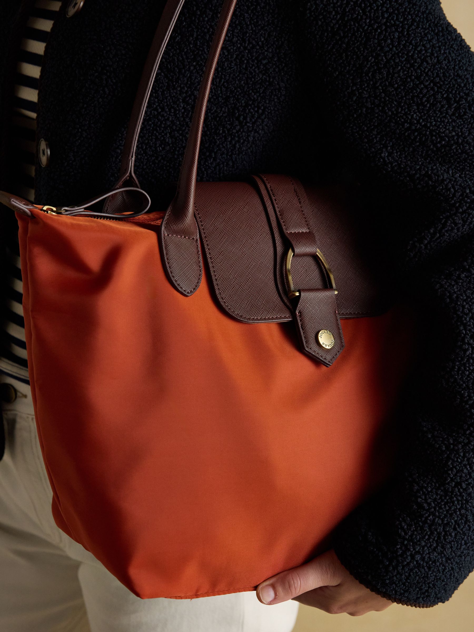 Oranje - Joules Edie Shopper tas