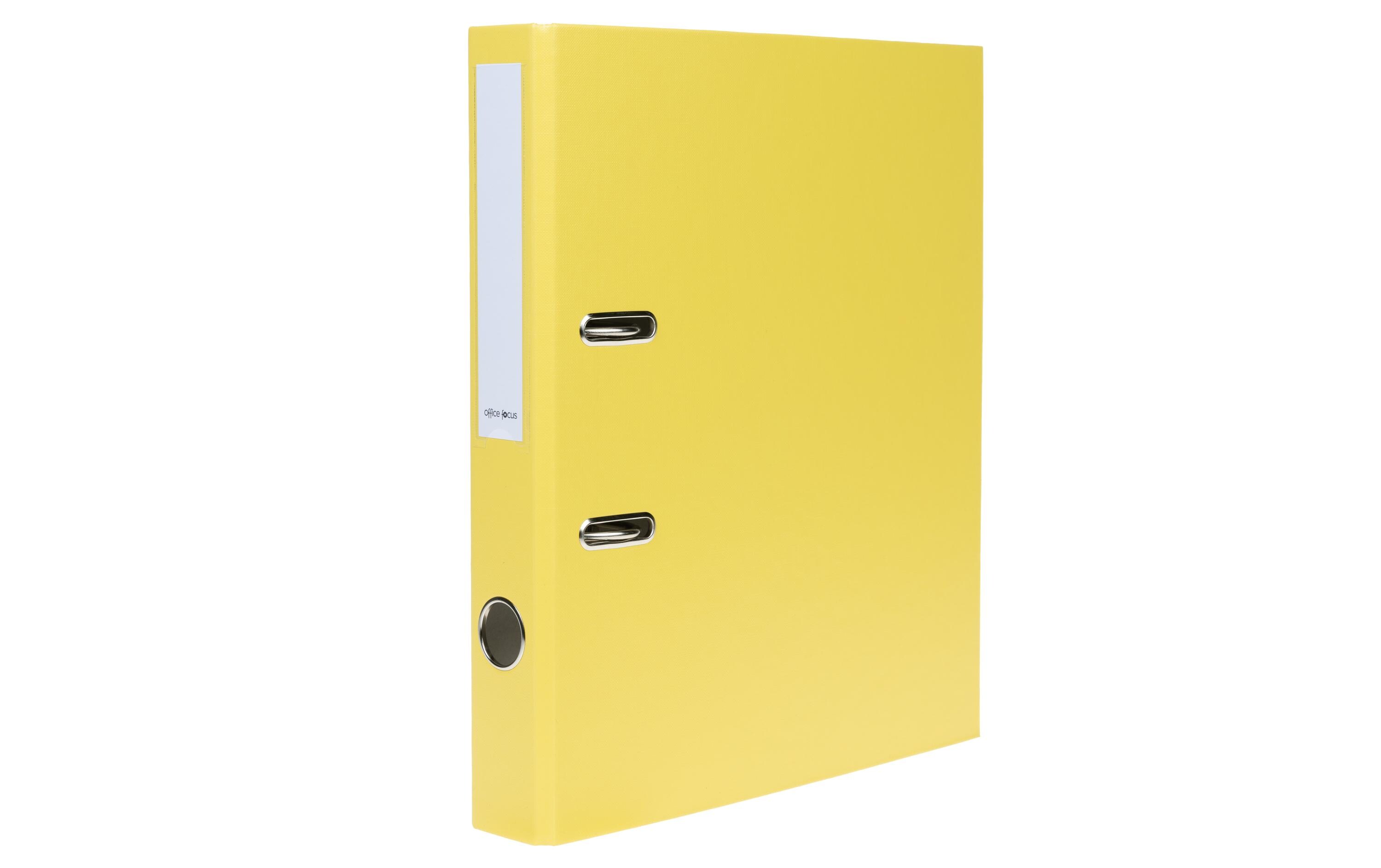 Ordner A4 4 cm, GelbA4-Ordner mit Rückenschild und Griffloch