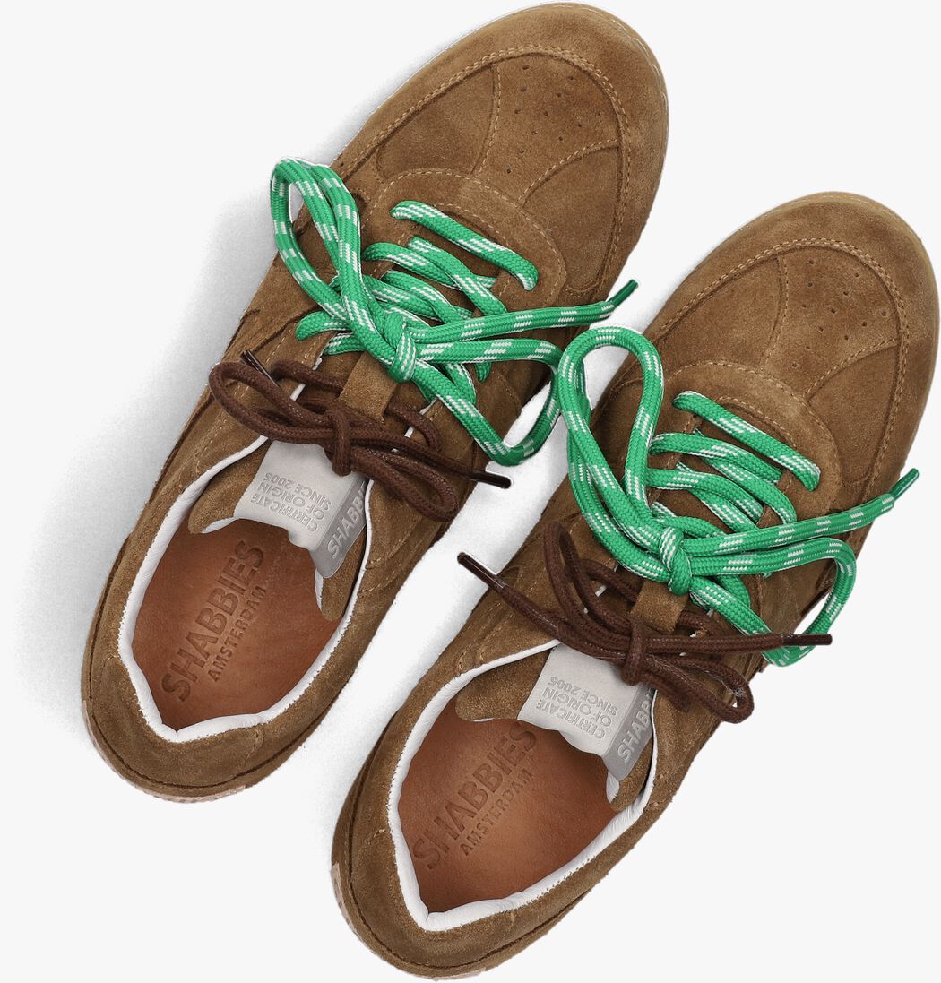bruine shabbies lage sneakers april mina
