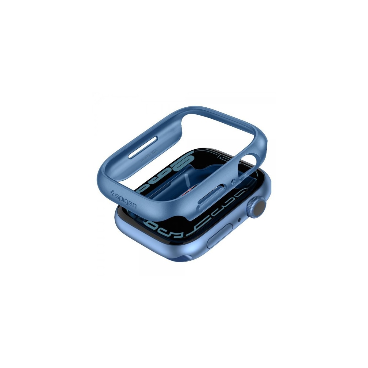 Spigen Apple Watch 45mm Deksel Thin Fit Metallic Blue