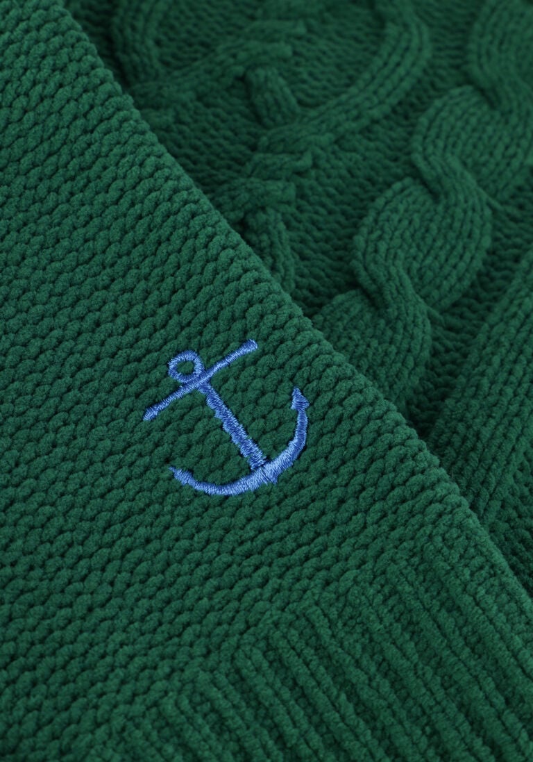 SCOTCH & SODA groene scotch & soda trui chenille cable knit