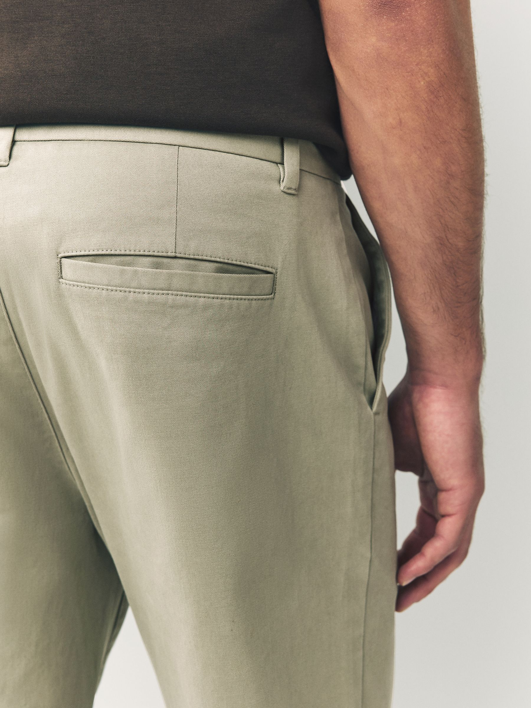 Grijs-groen - Stretchy chino