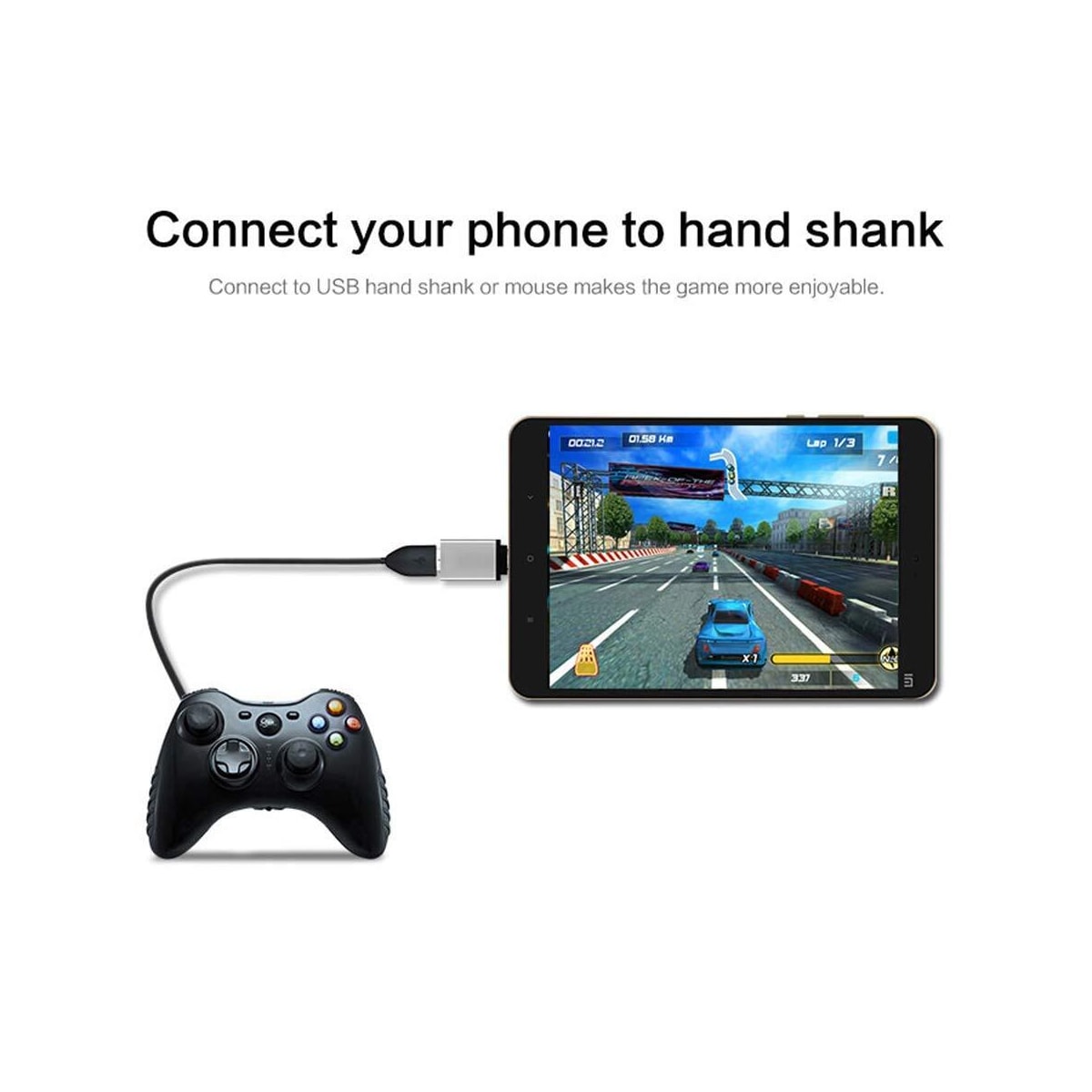 Superrask adapter USB C til USB 3.0 sølv