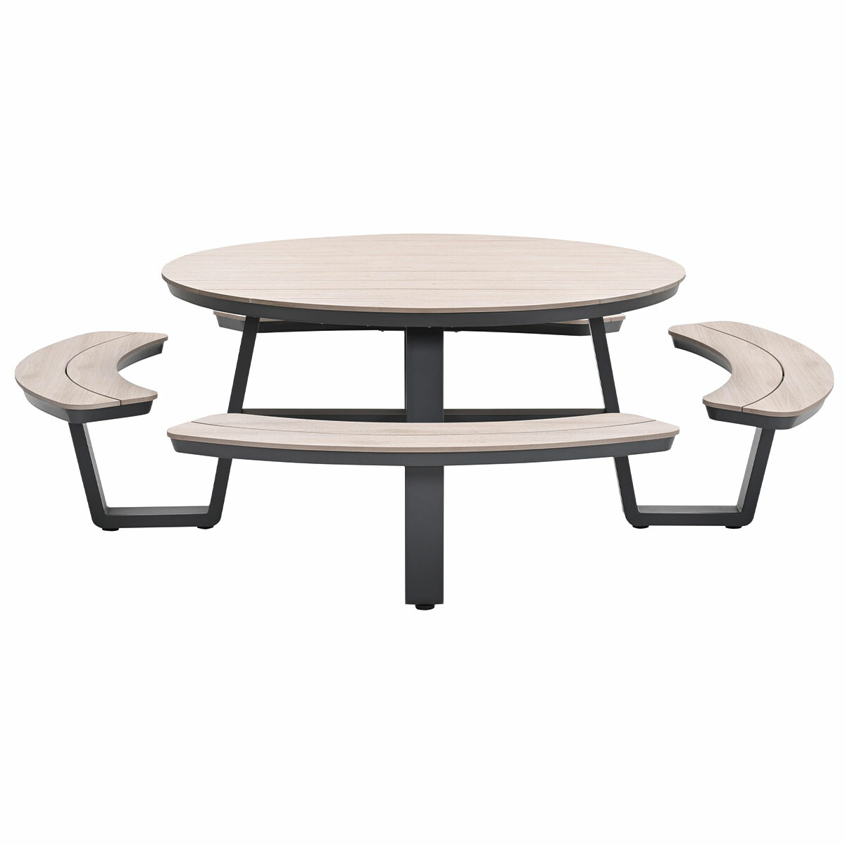 Garden Impressions Sarria Ø148 x 75 - donker grijs picknick set
