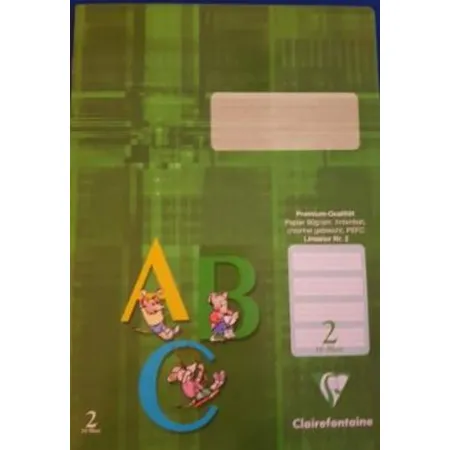 Clairefontaine Premium-Heft A4 Lin. 2, 16 Blatt, 90g/m² satiniertes Papier