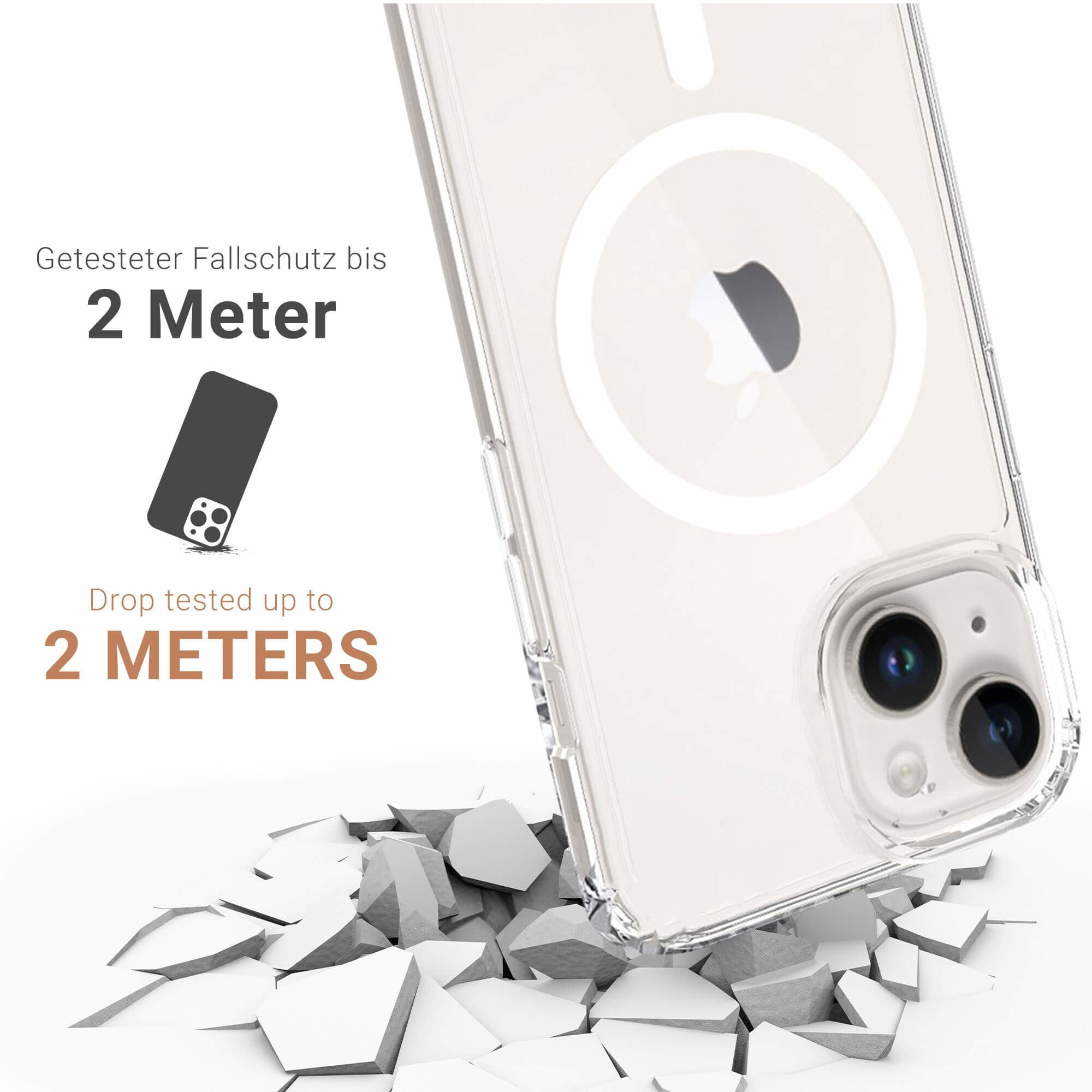 iPhone 15 MagSafe Hybrid Hülle TPU Bumper   Acryl Rückseite Pankow (11032) - Transparent