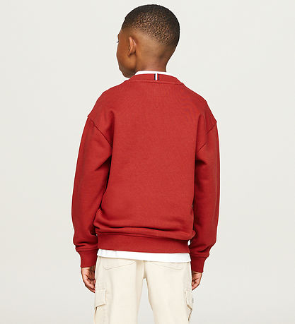 Tommy Hilfiger Sweatshirt - Varsity Stickerei - Dark Magma