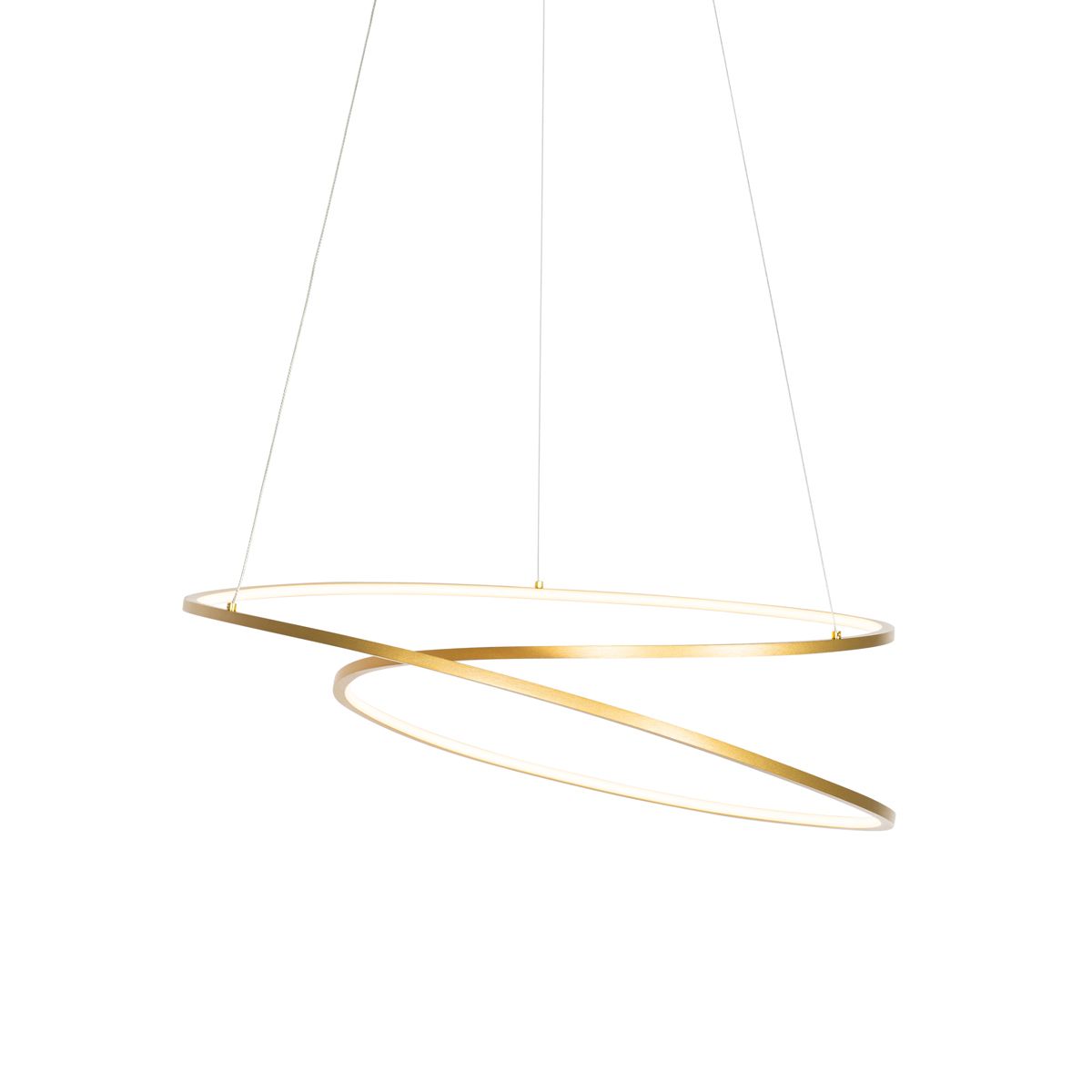 Design hanglamp goud 72 cm incl. LED 3-staps dimbaar - Rowan