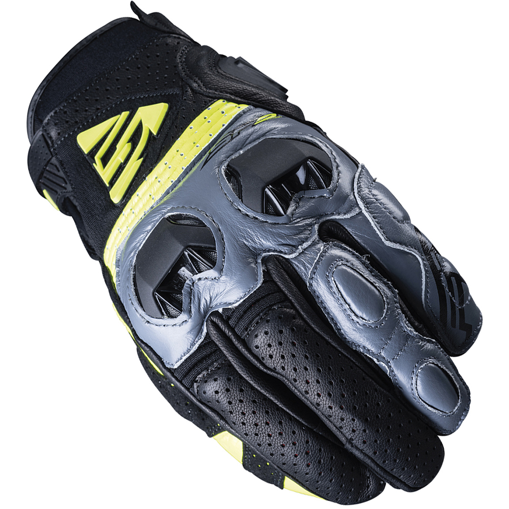 Five - Gants SF2 Gris / Noir / Jaune fluo