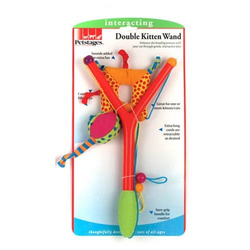 Varinha de erva-de-gato com brinquedos pendurados para gatos, multicolorida