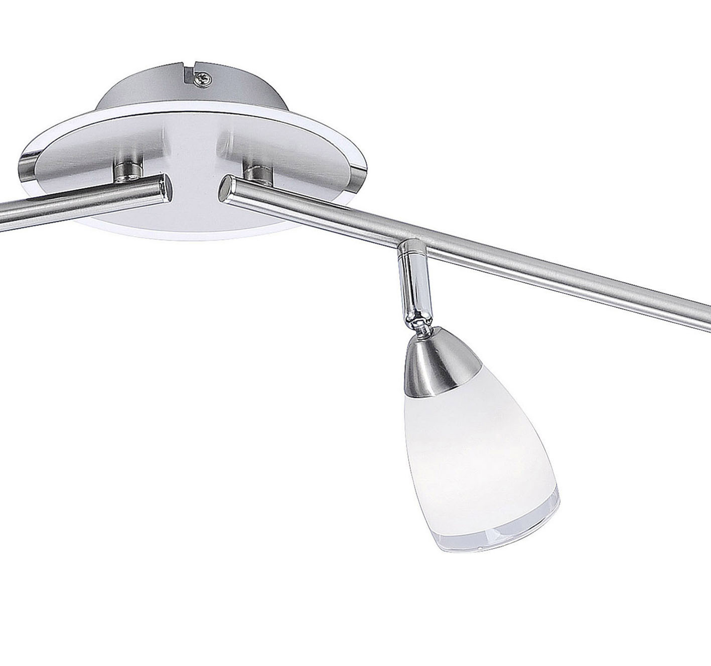 LED-Deckenleuchte - stahlfarben - 4-flammig