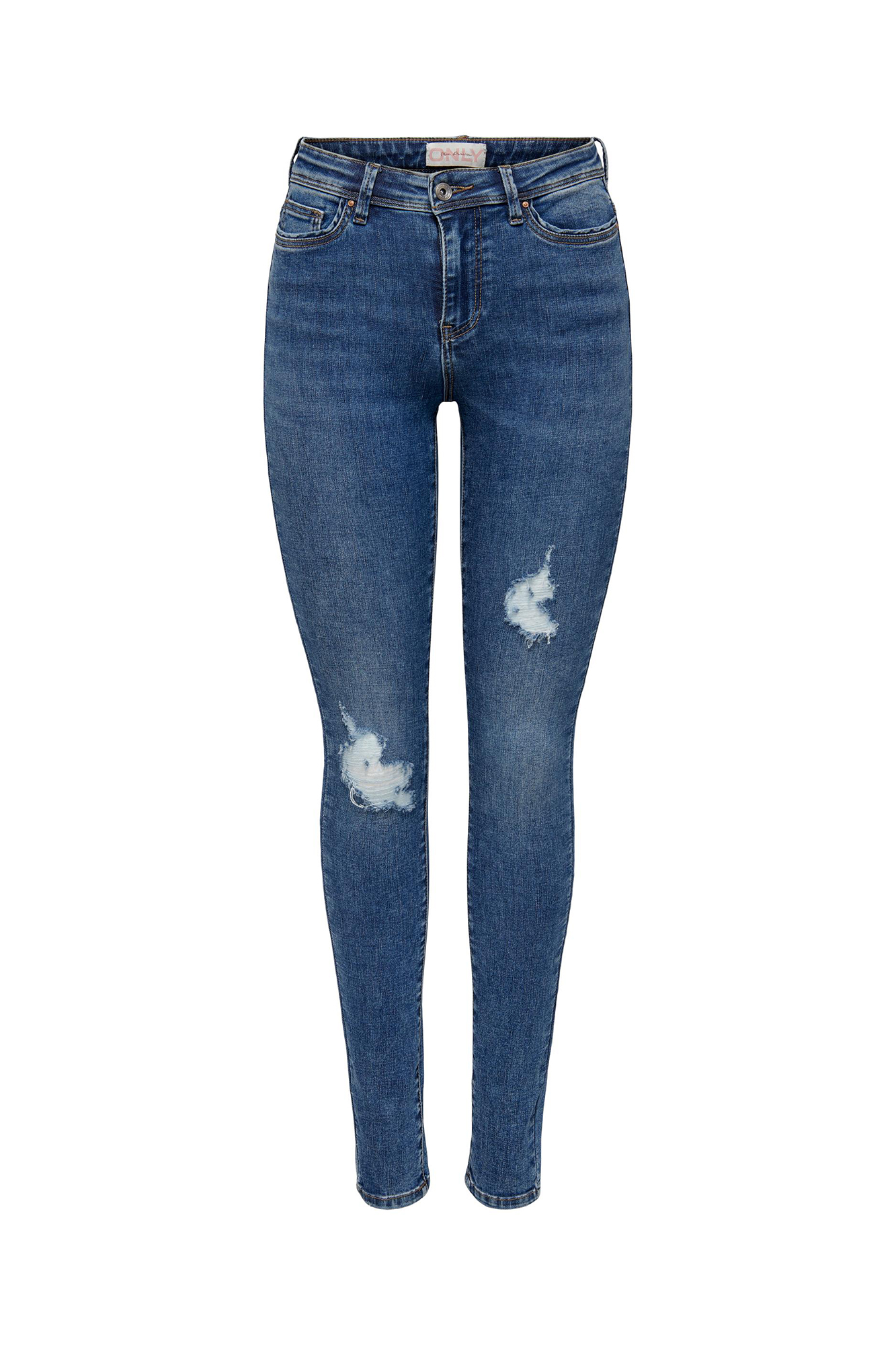 Calça jeans skinny de cintura média