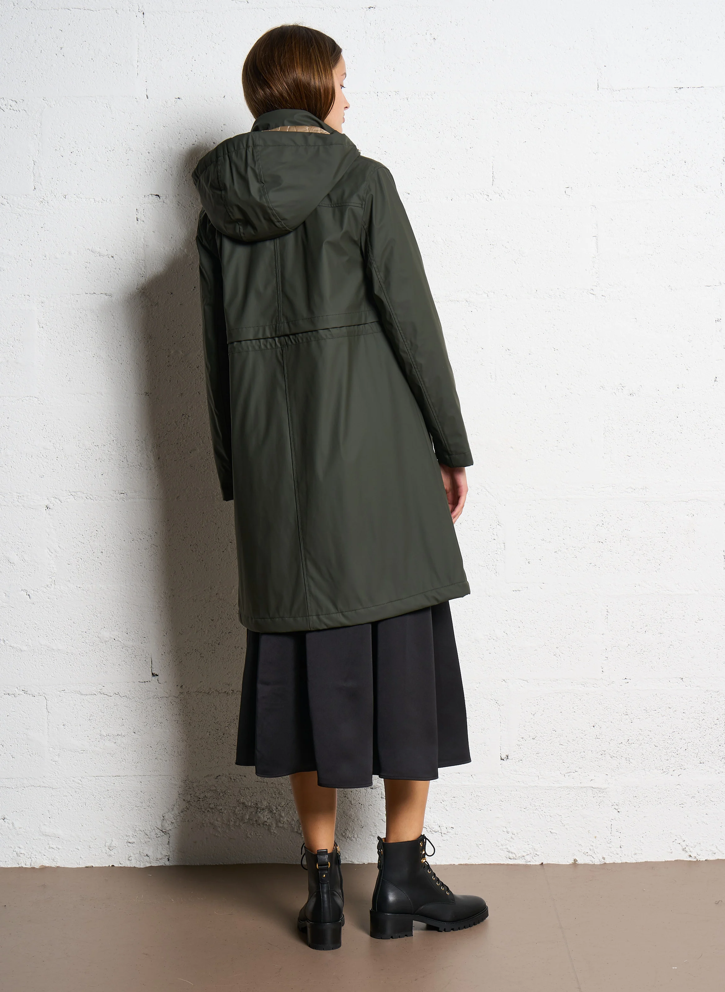 DUFFY - Parka en gomme déperlante | Kaki