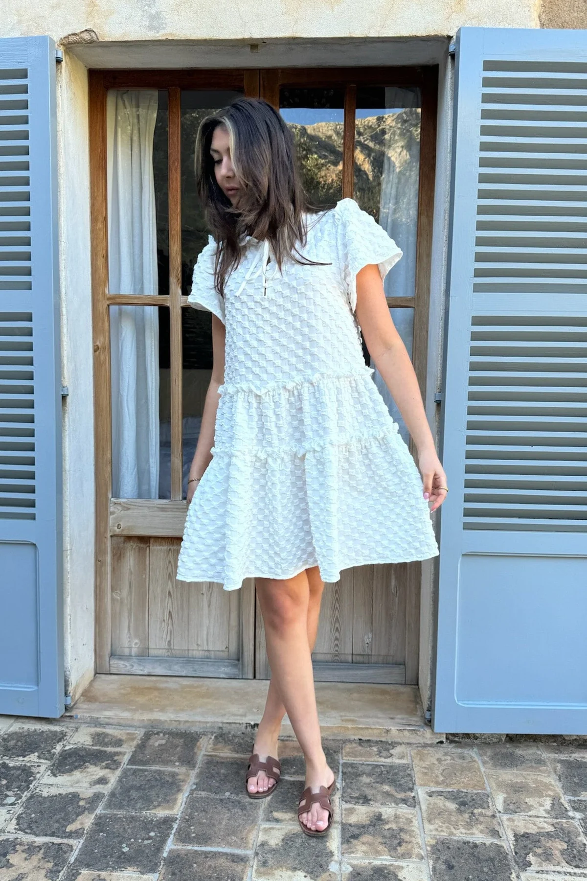 BYIC Fridaic Dress wb white bubble