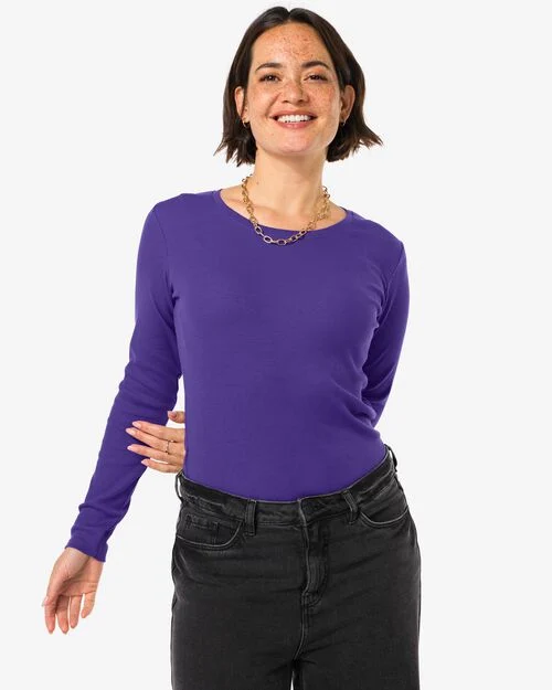 top femme Clara côtelé bleu