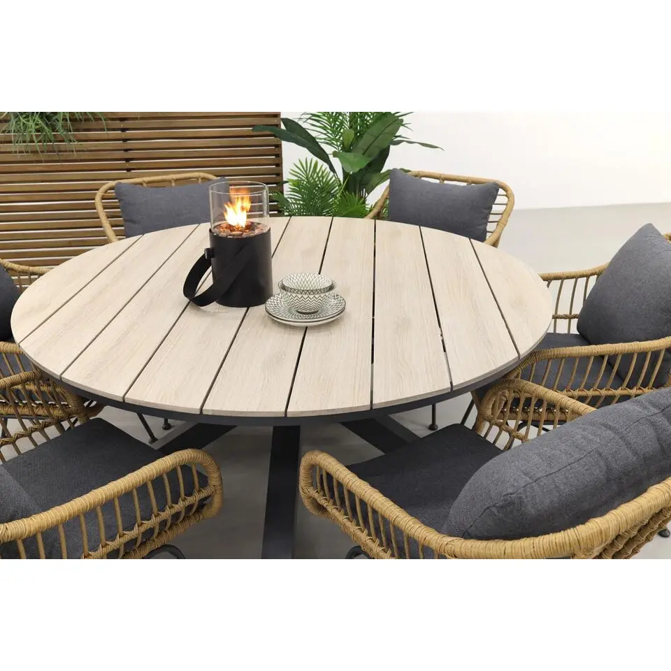 Garden Impressions Margriet naturel / Edison 148 cm. - ronde tuinset