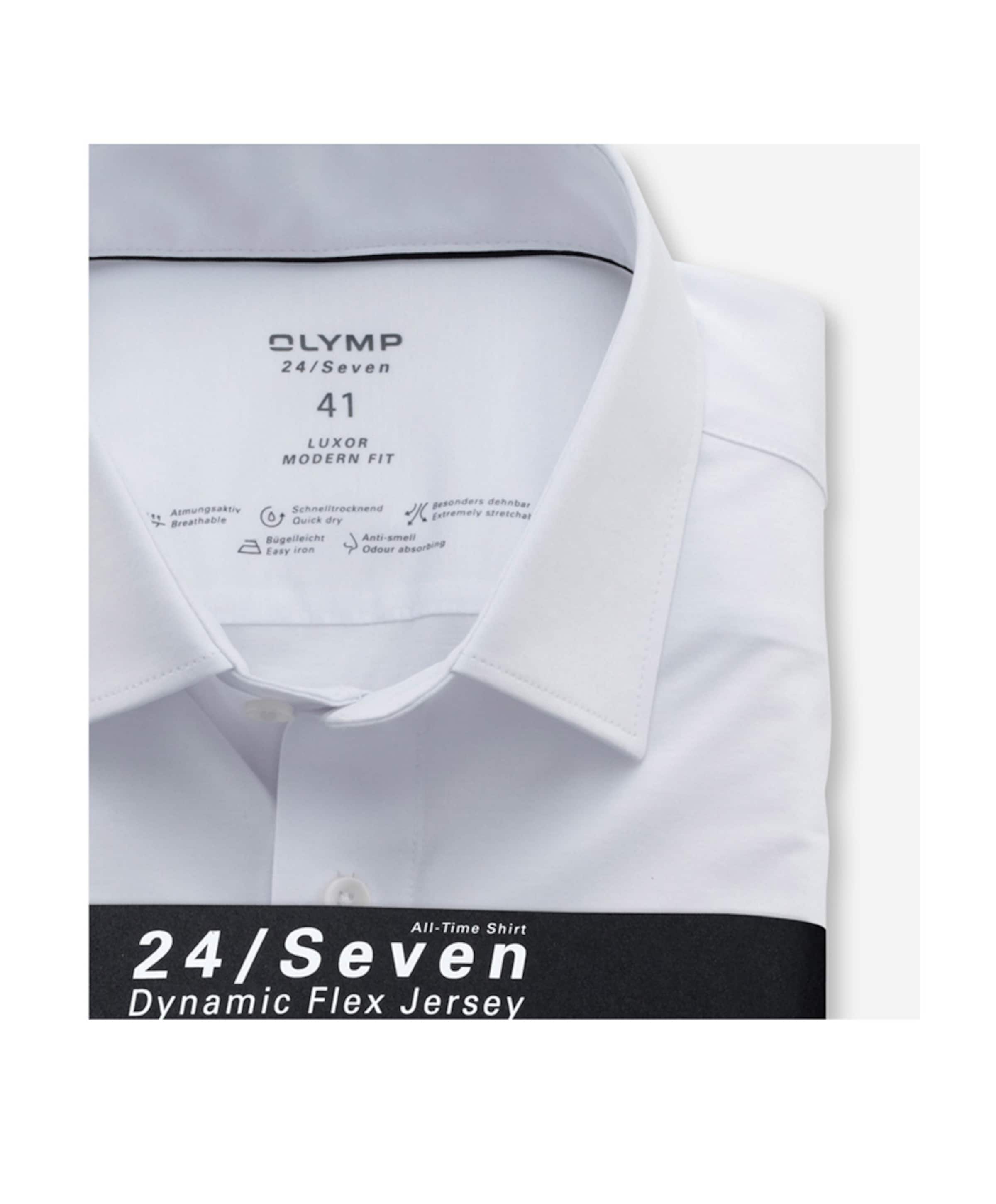 Olymp Modern fit Luxor Heren overhemd lange mouw wit