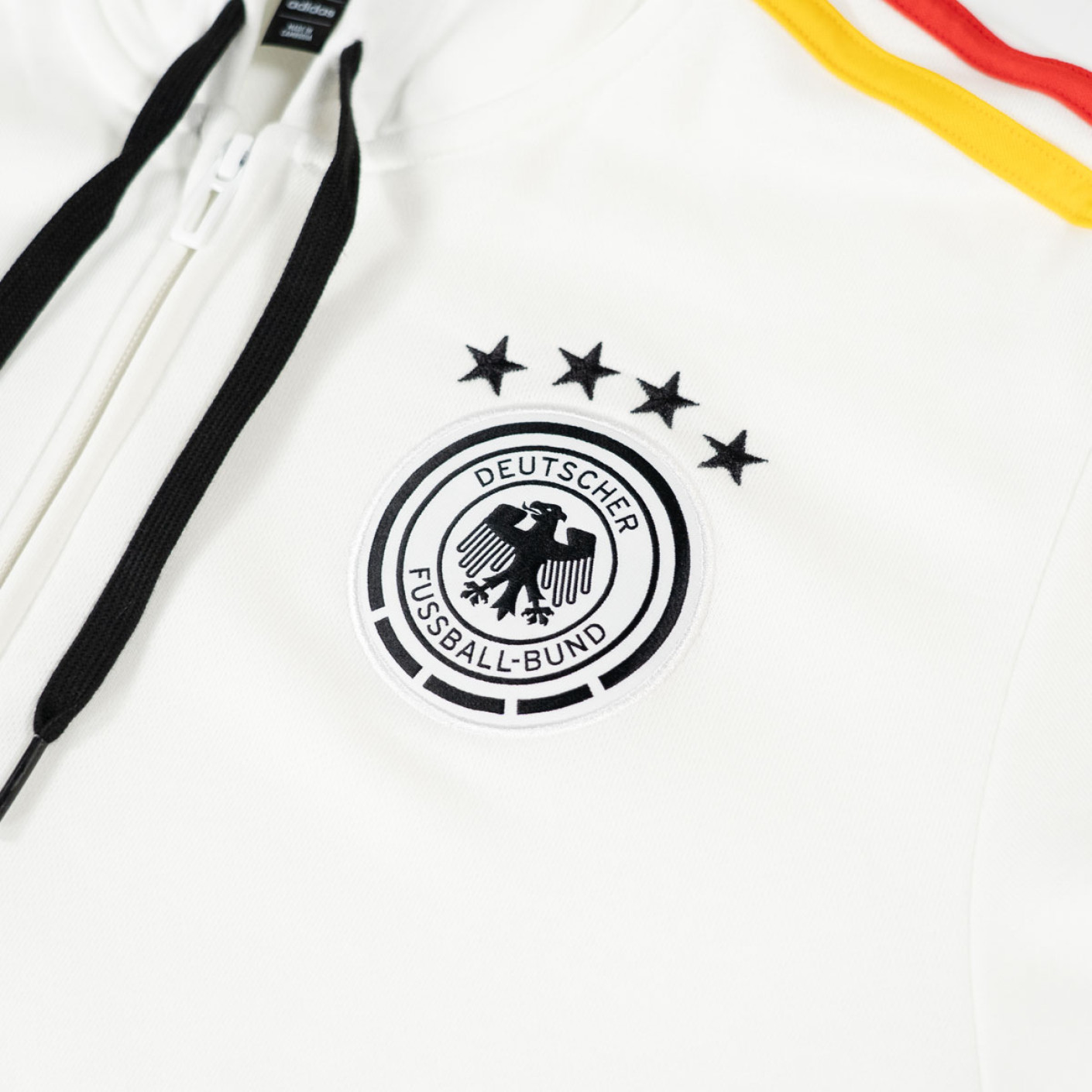 adidas Duitsland DNA Trainingspak Full-Zip Hooded 2024-2026 Wit Zwart
