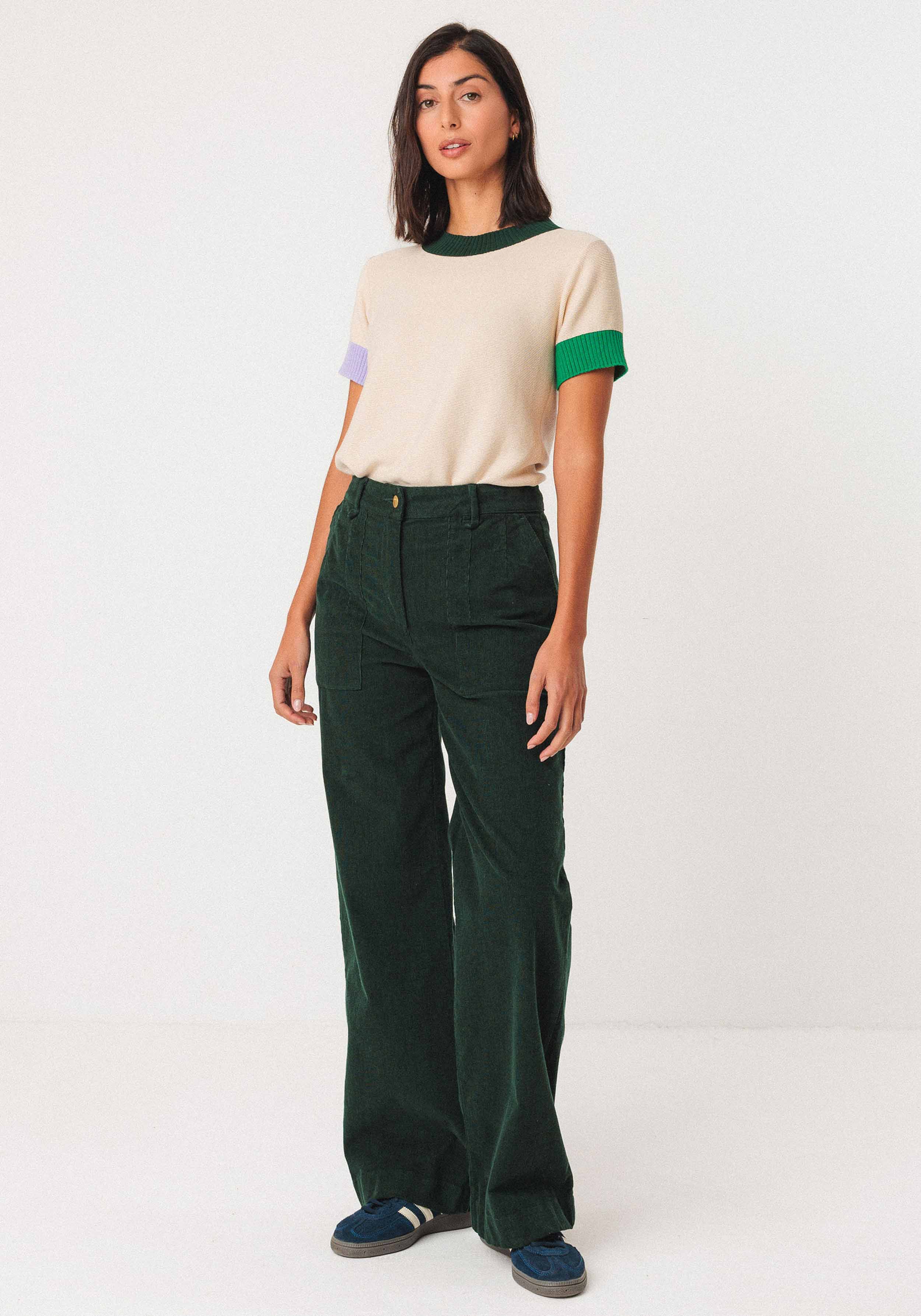 SKFK Cord-Hose Iarza Dark Green