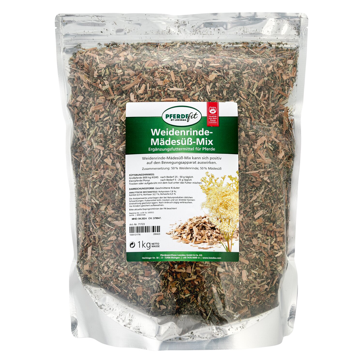 PFERDEfit by Loesdau Weidenrinde, Mädesüß Mix  - 1 kg