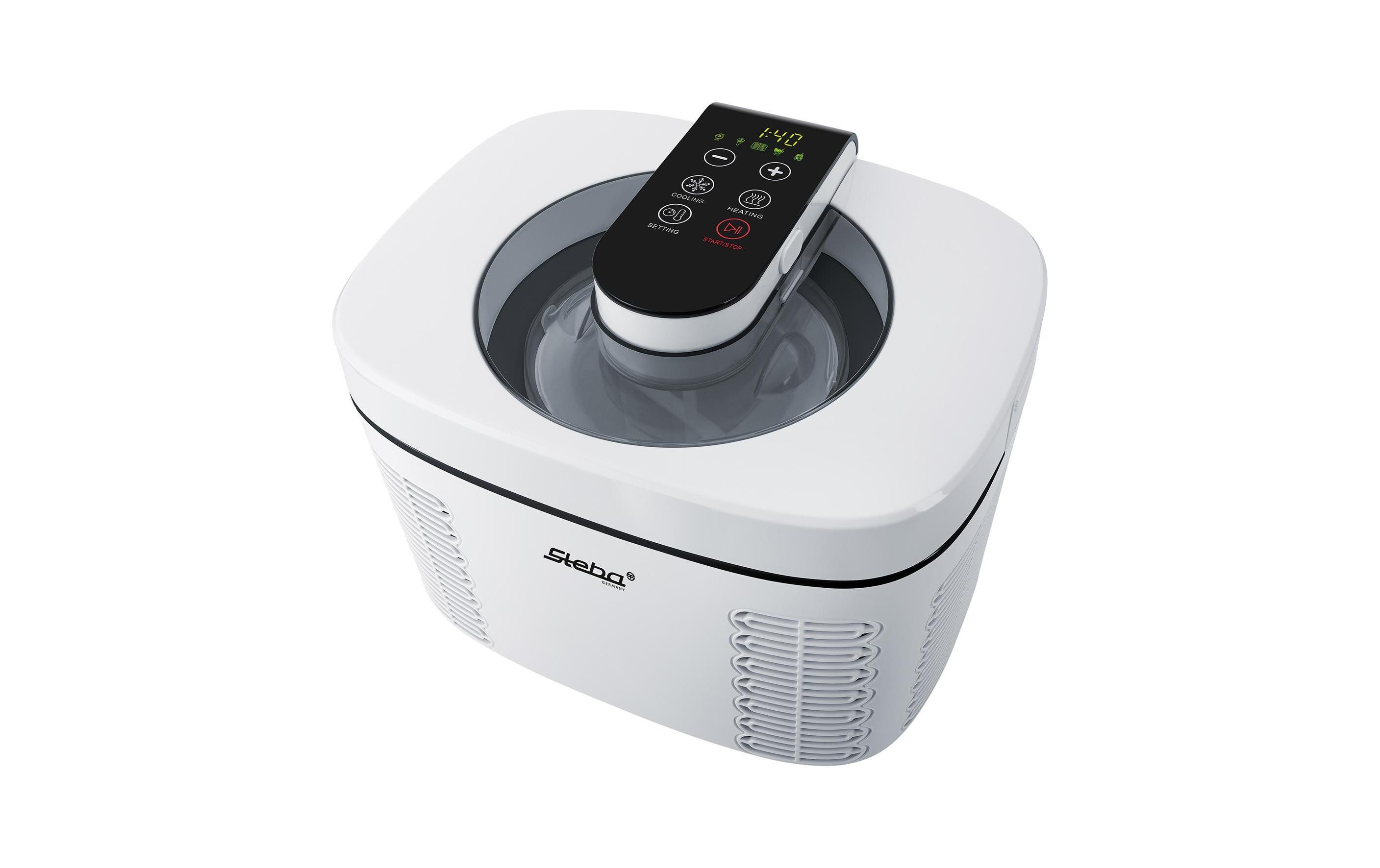 Glacemaschine IC 110 , Schwarz/Weiss<br>Eismaschine mit 5 Programme