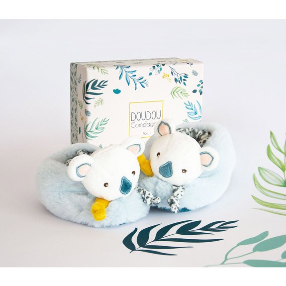 Yoca le koala : chaussons avec hochet 0-6 mois