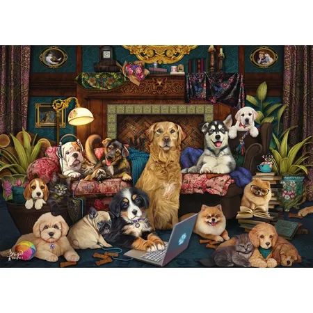 Schmidt Spiele Puzzle - Bunter Abend im Salon, 1000 Teile