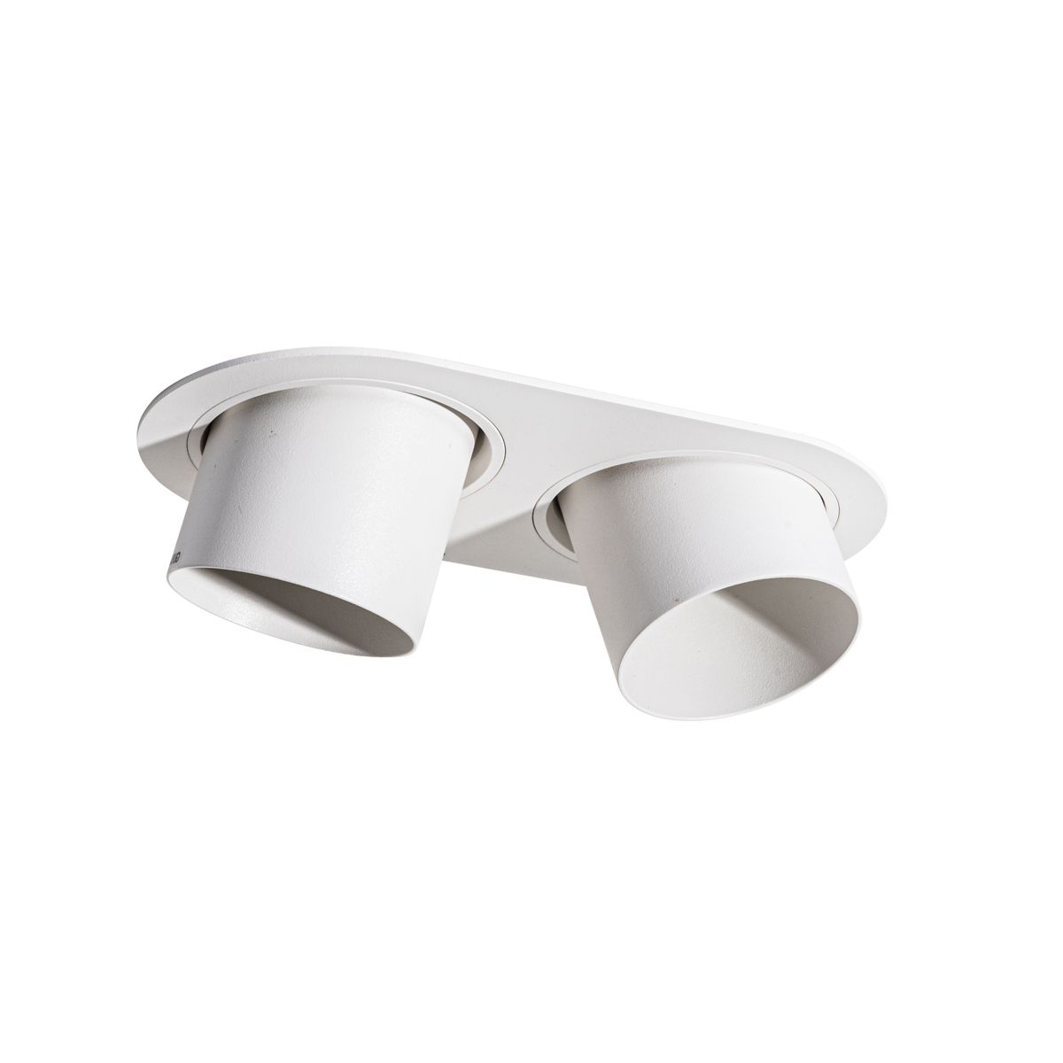 Afgeronde inbouwspot wit GU10 70mm kantelbaar 2-lichts - Installa