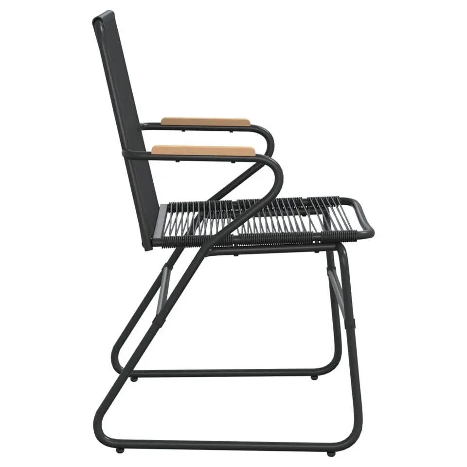 vidaXL - Tuinstoelen - Zwart - PVC - 2 stuks - 58x59x85,5 cm