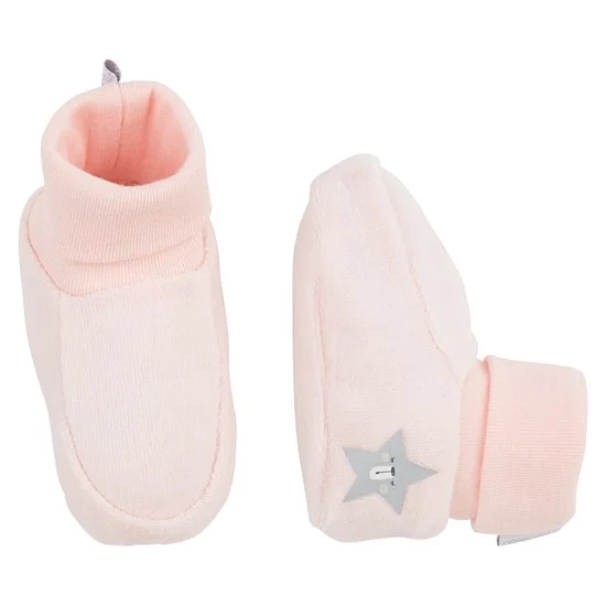 Chaussons velours   Rose        de               P'tit bisou