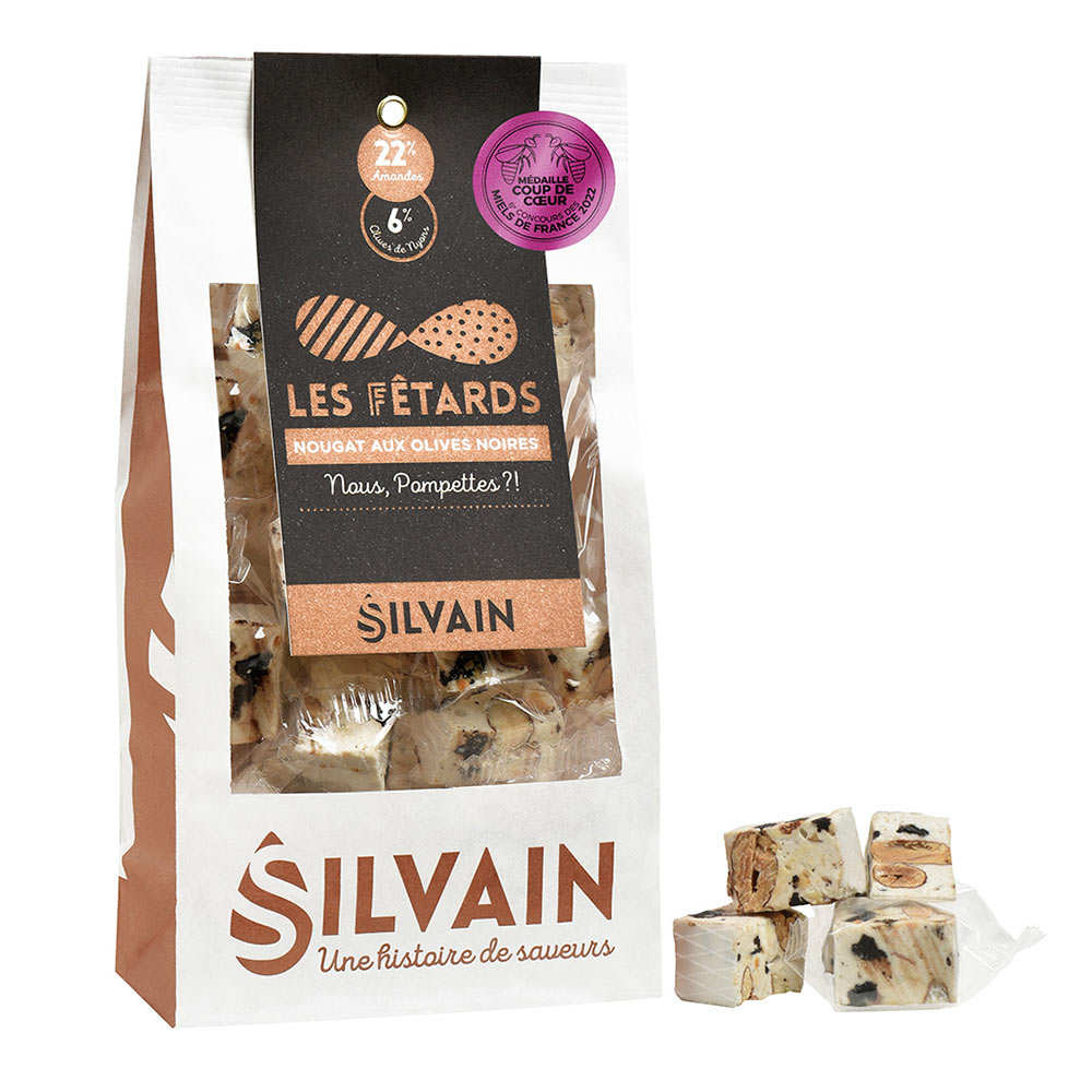 Nougat blanc aux olives sucré salé - Les Fêtards