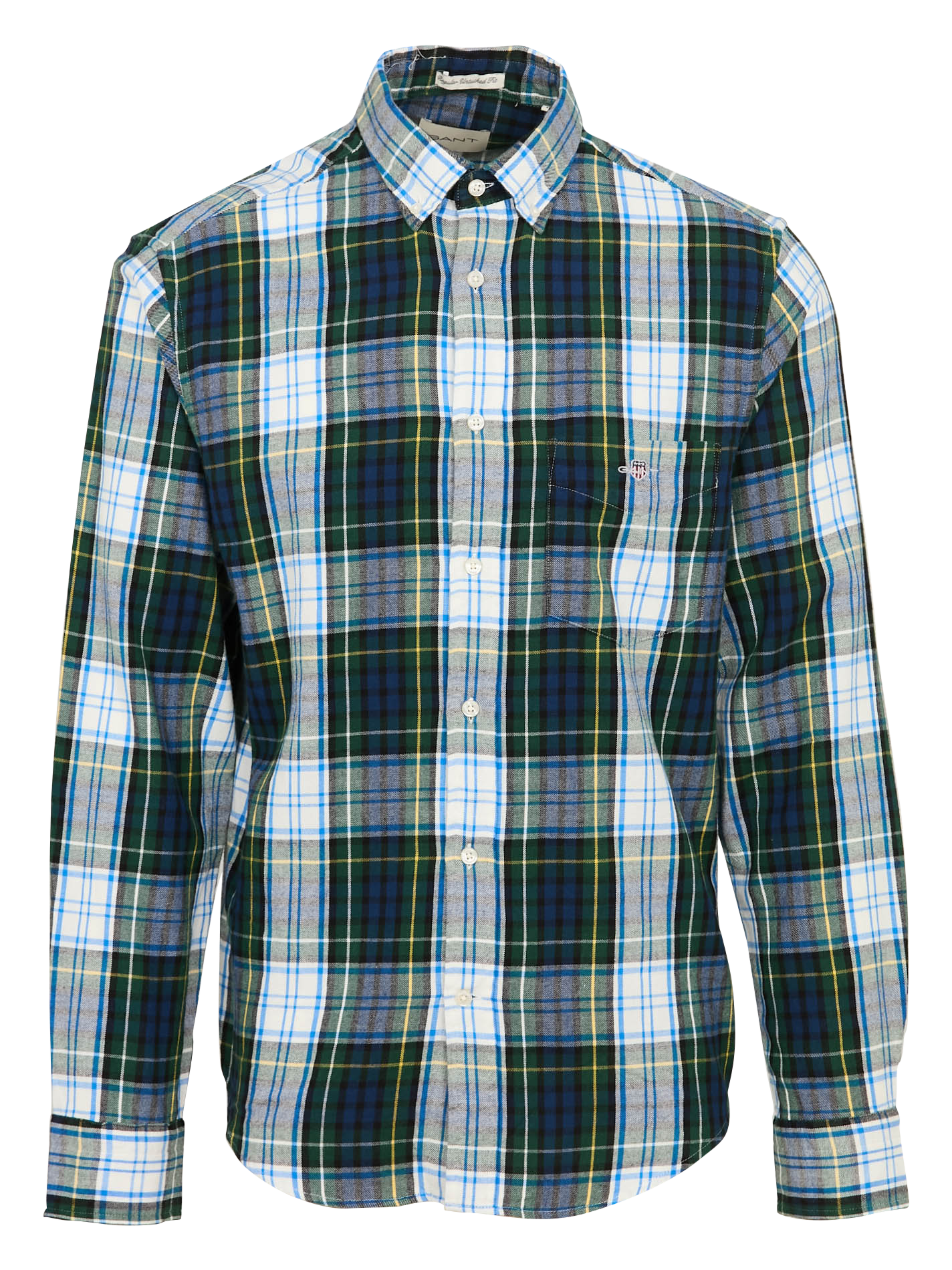 Chemise droite en coton imprimé | Vert