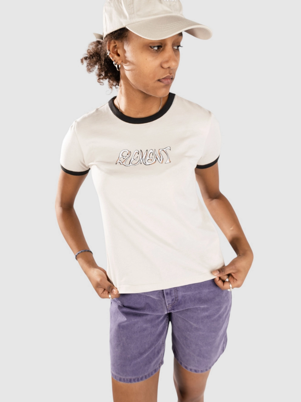 Element Yarnhill Ringer T-Shirt oat milk