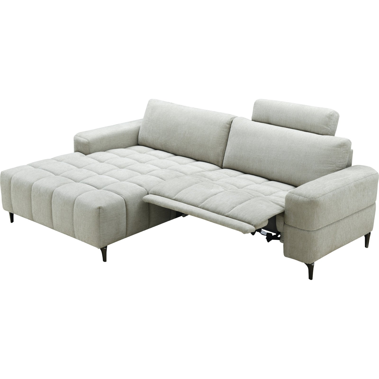 Ecksofa Duala Stoff beige, Recamière links