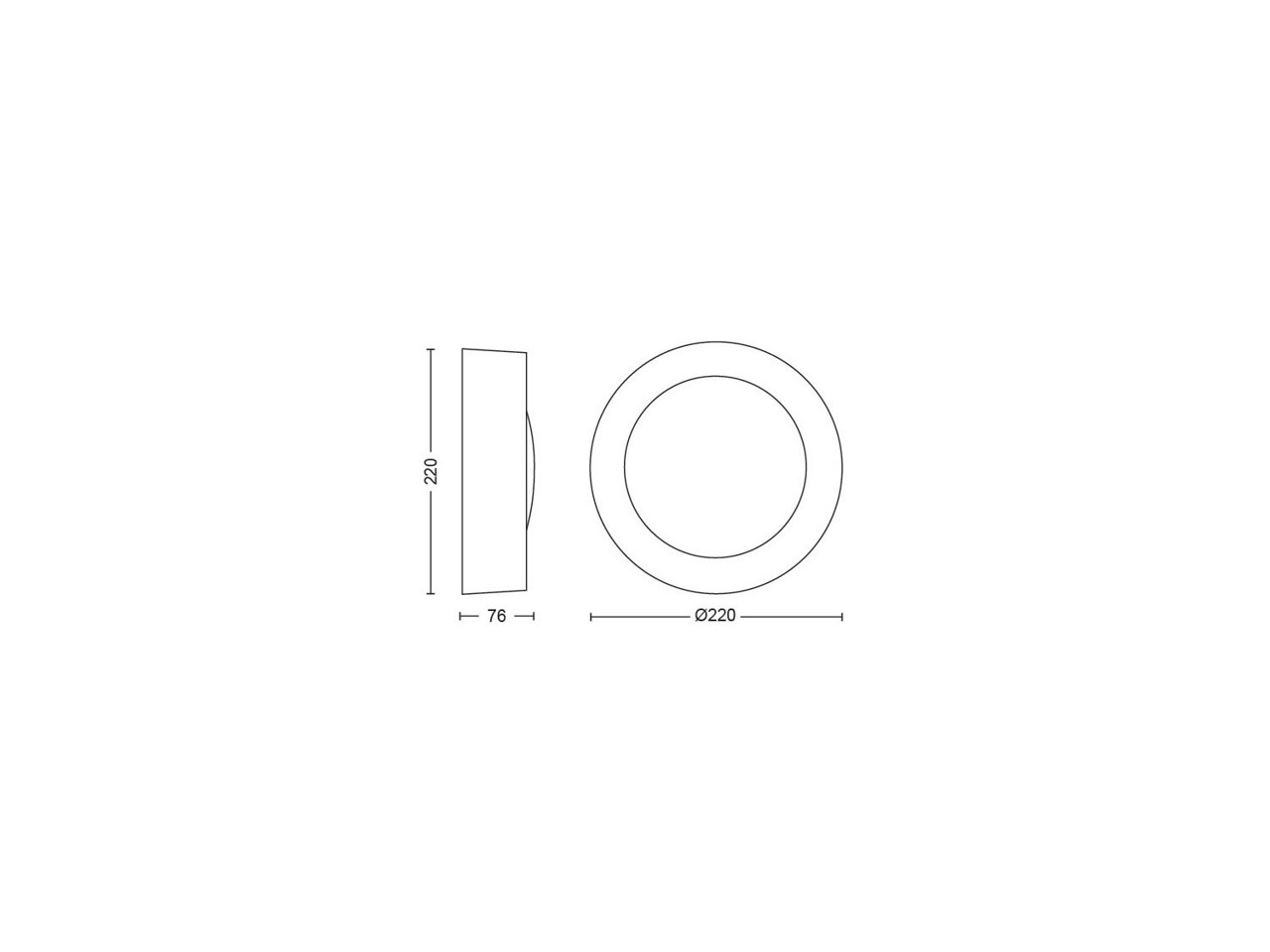 Philips Hue - Daylo Wall Light Hue Outdoor - Inox - White & Color Ambiance
