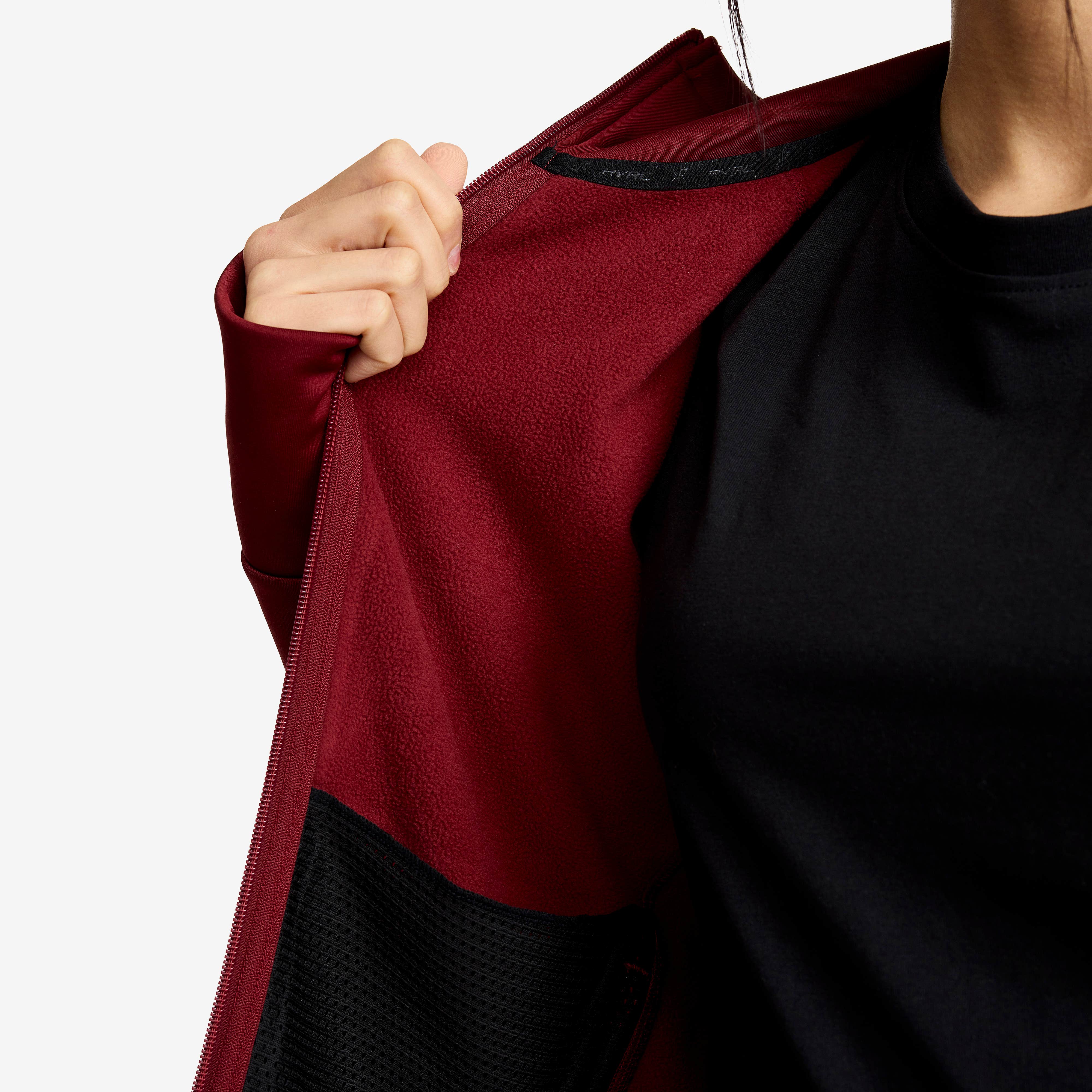 Evolution Stretch Fleece Hoodie Dame Pomegranate