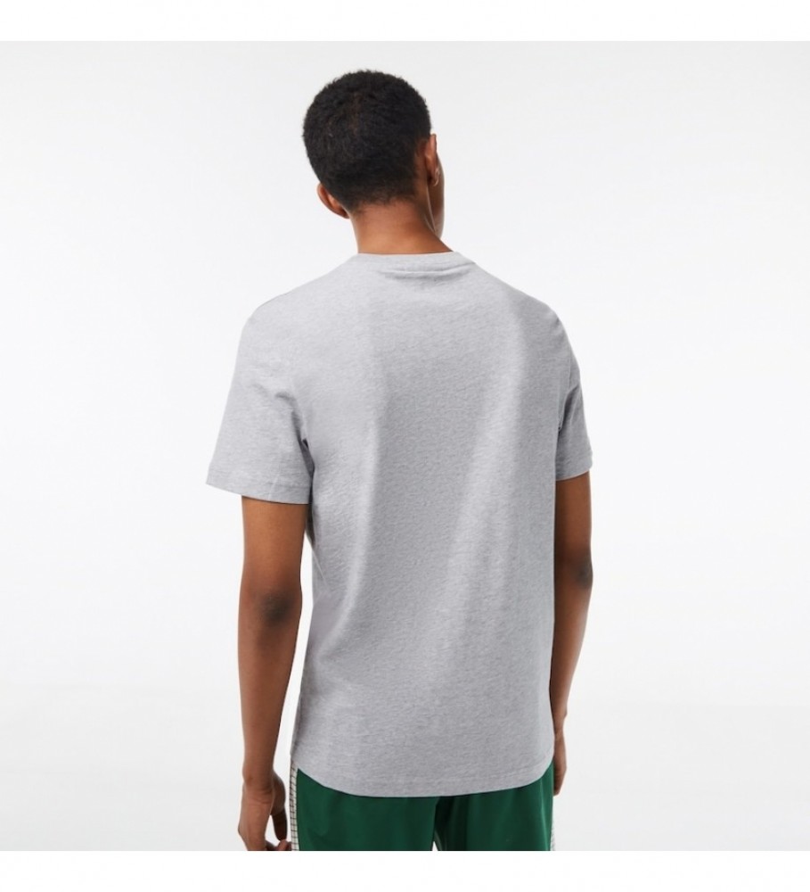 Camiseta Lacoste Cinza Estampada
