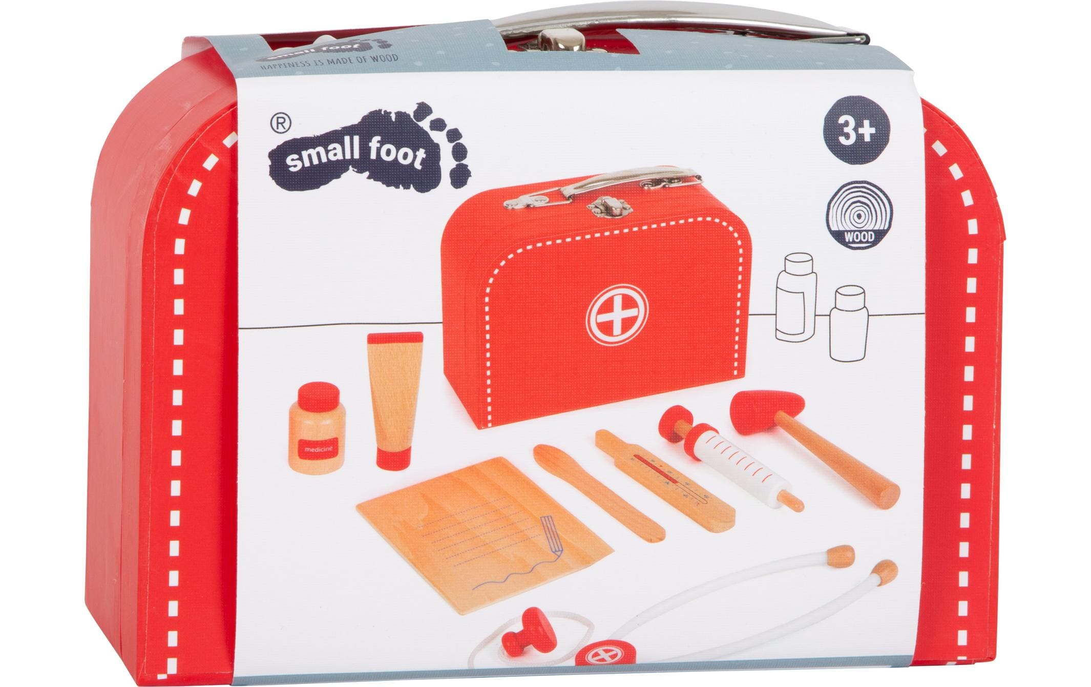 Arztkoffer SpielsetSpielzeug-Arztkoffer mit umfangreichem Zubehör aus Holz