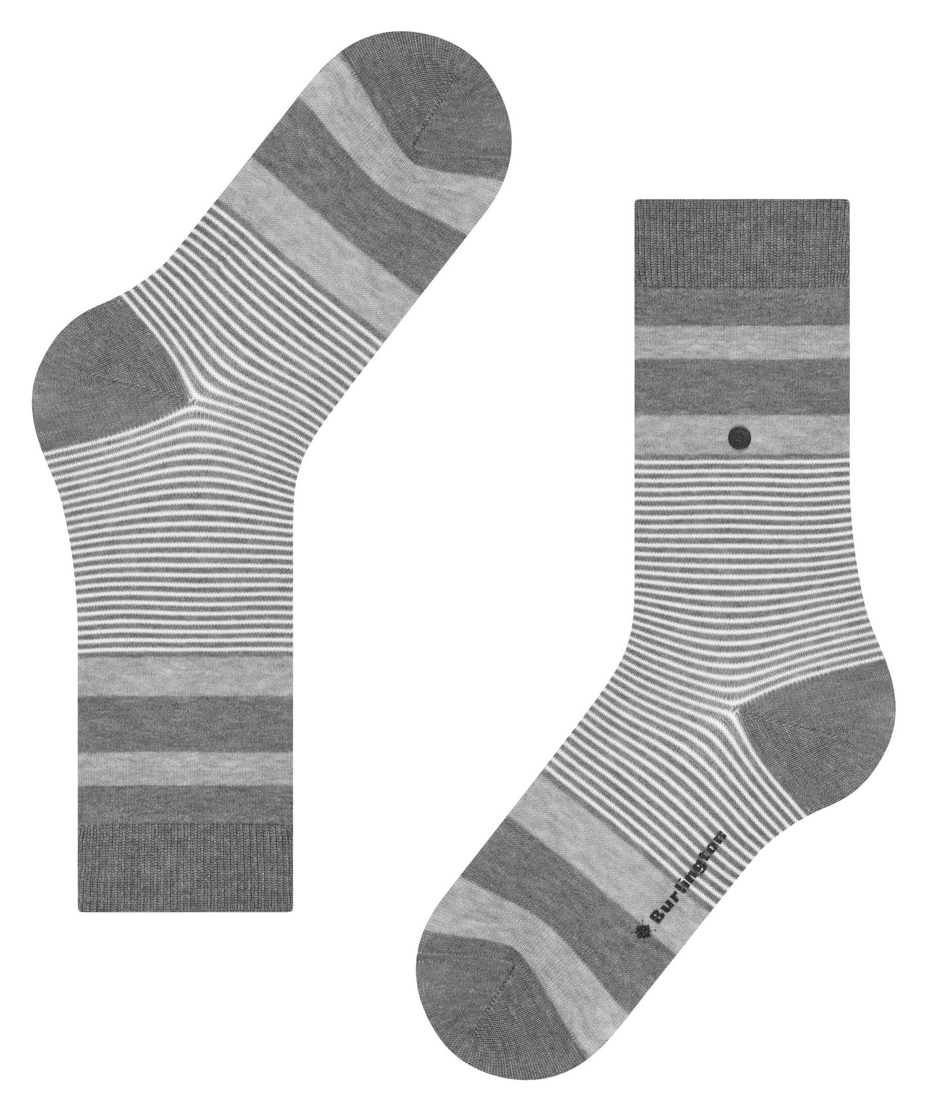 Burlington| Damen Socken Black Stripe