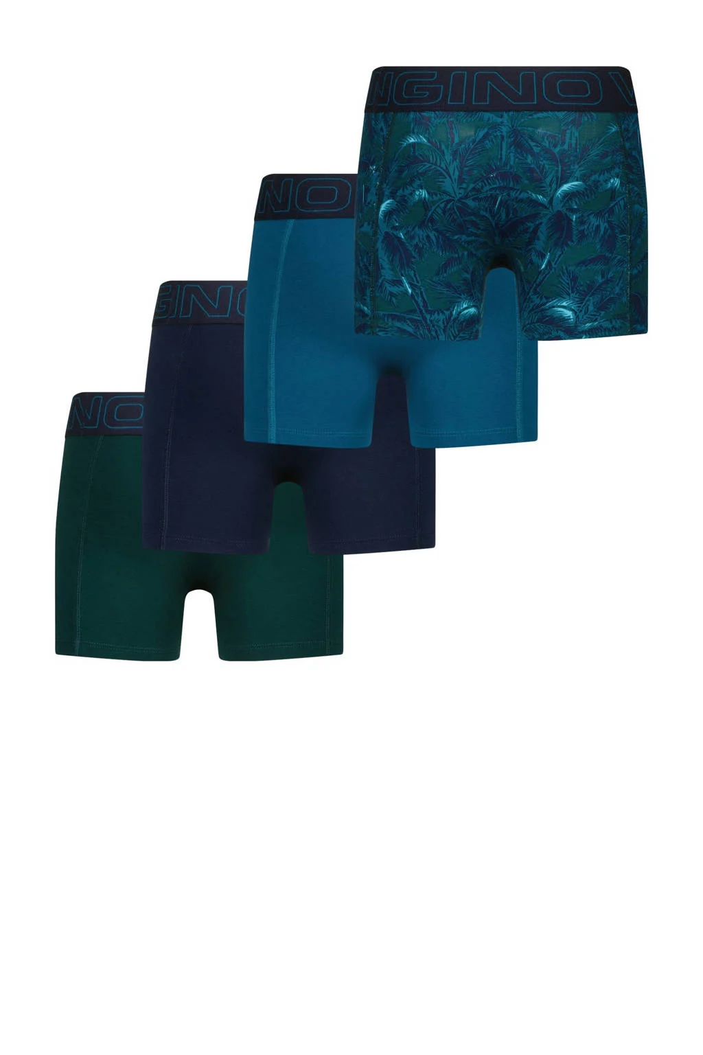 Vingino boxershort - set van 4 donkerblauw/donkergroen