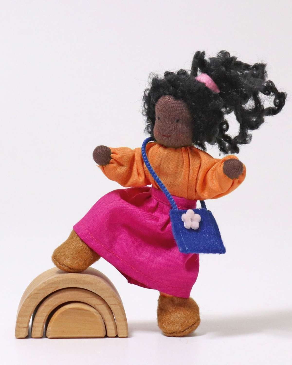 Dukke m/ fleksibel kropp – Liten 13cm – Håndlaget | Flexible Doll