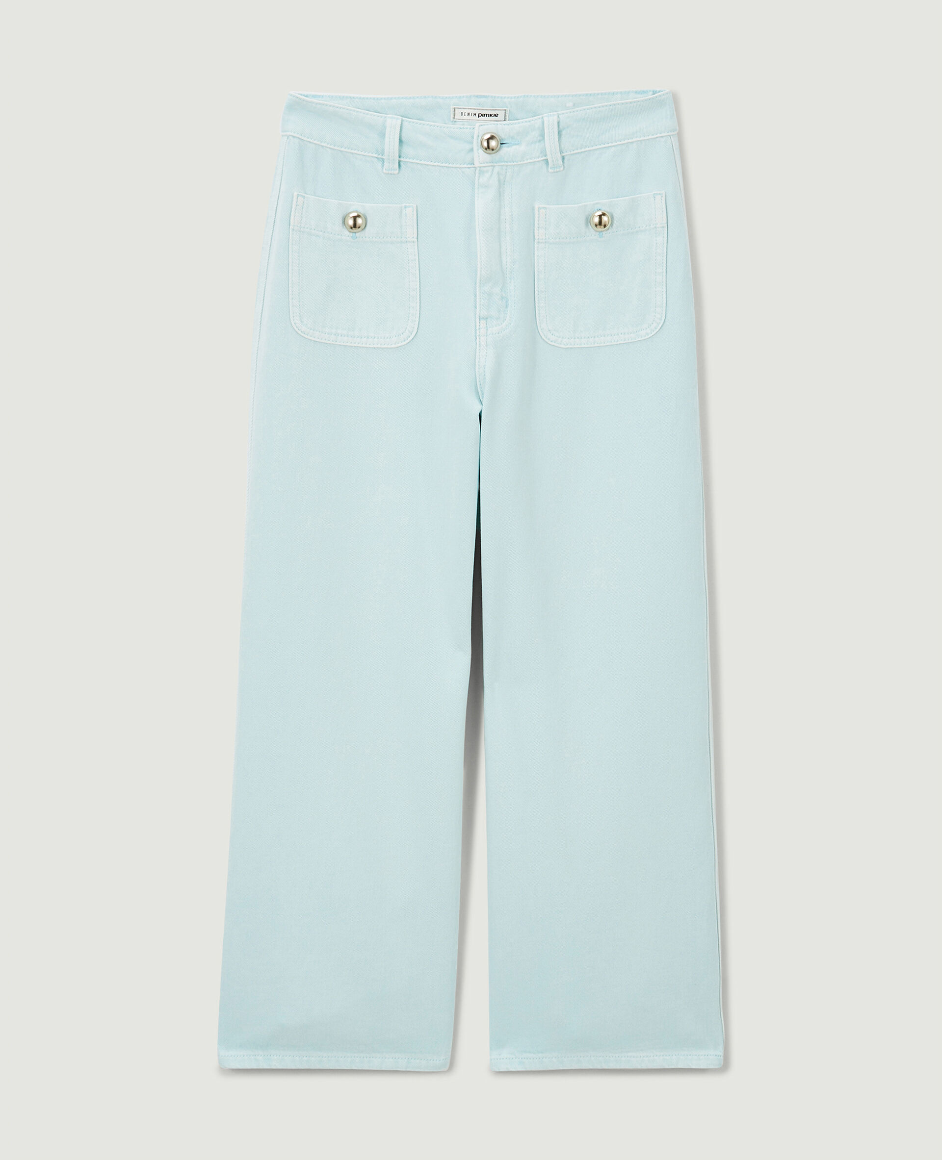 Jean wide taille haute - Bleu clair
