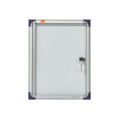 Nobo - Vitrine intérieure A4 (210 x 297 mm) - cadre aluminium fond métal