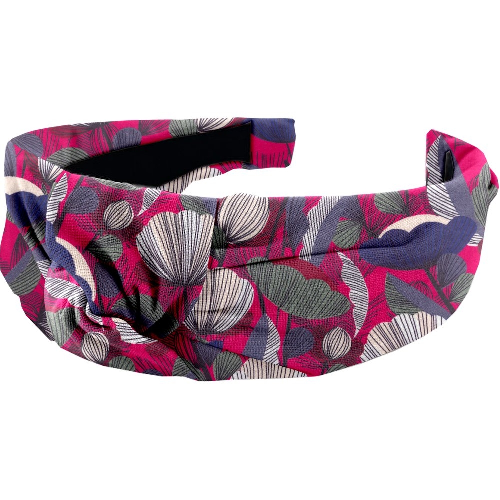 Serre-Tête Large Croisé Pavot Fuchsia